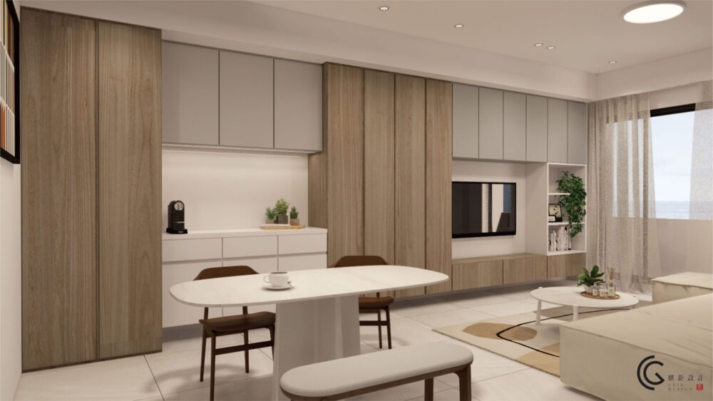 新北板橋-極簡洗鍊夫妻小宅3D